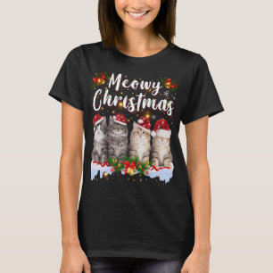 Cat Meowy Familie Matching Weihnachten Pajamas San T-Shirt