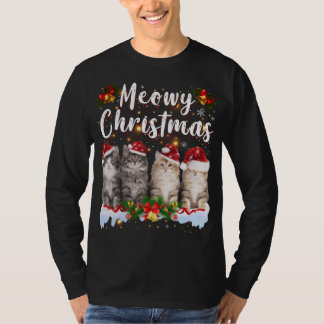 Cat Meowy Familie Matching Weihnachten Pajamas San T-Shirt