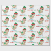 Cat Meowy Weihnachtswrapping Paper für Kinder Gesc Geschenkpapier (Flach)