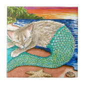 Cat Mermaid 23 Fliese (Vorderseite)
