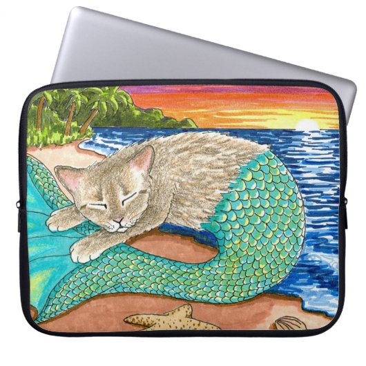 Cat Mermaid 23 Laptopschutzhülle (Vorderseite)