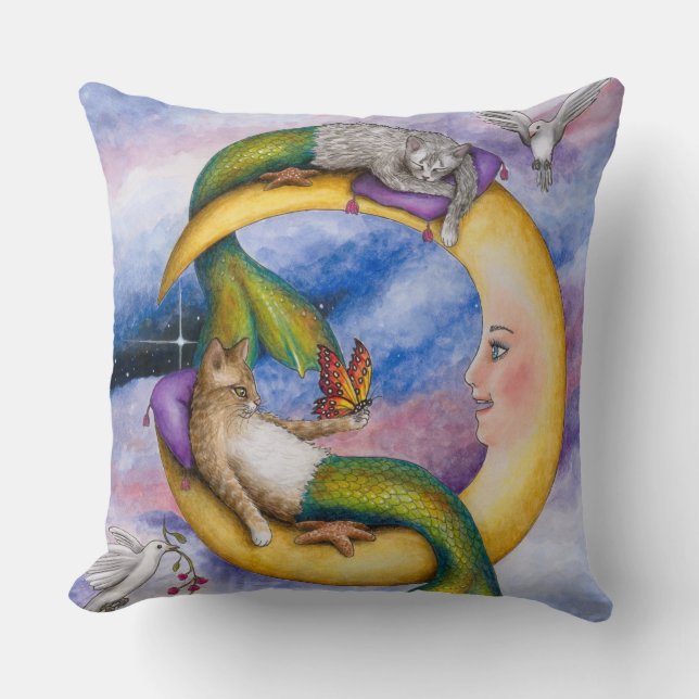 Cat Mermaid 29 Kissen (Vorderseite)