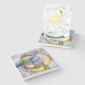 Cat Mermaid 29 Steinuntersetzer (Seitenansicht)