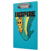 Cat Mermaid ASL Inspiriere Spiral Foto Notebook Klemmbrett (Links)