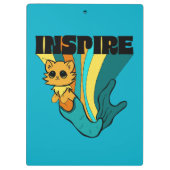 Cat Mermaid ASL Inspiriere Spiral Foto Notebook Klemmbrett (Rückseite)