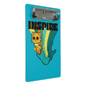 Cat Mermaid ASL Inspiriere Spiral Foto Notebook Mini Klemmbrett (Schrägansicht)