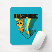 Cat Mermaid ASL Inspiriere Spiral Foto Notebook Mousepad (Mit Mouse)