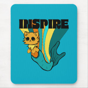 Cat Mermaid ASL Inspiriere Spiral Foto Notebook Mousepad
