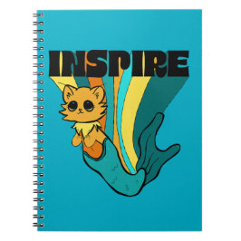 Cat Mermaid ASL Inspiriere Spiral Foto Notebook Notizblock