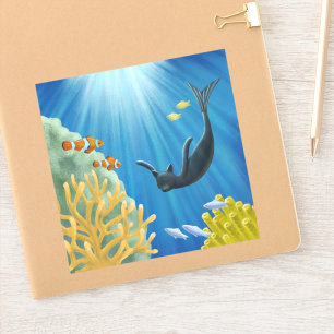 Cat Mermaid Aufkleber