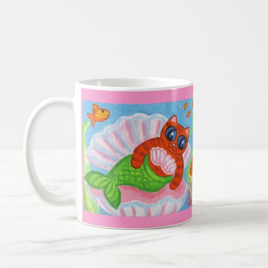 Cat Mermaid Coffee Tasse (Links)