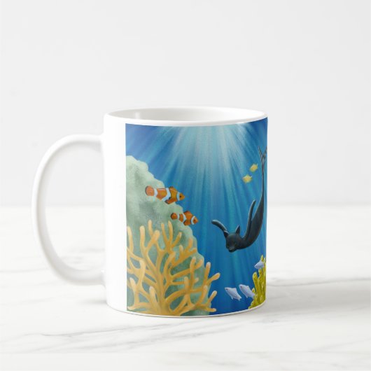 Cat Mermaid Kaffeetasse (Links)