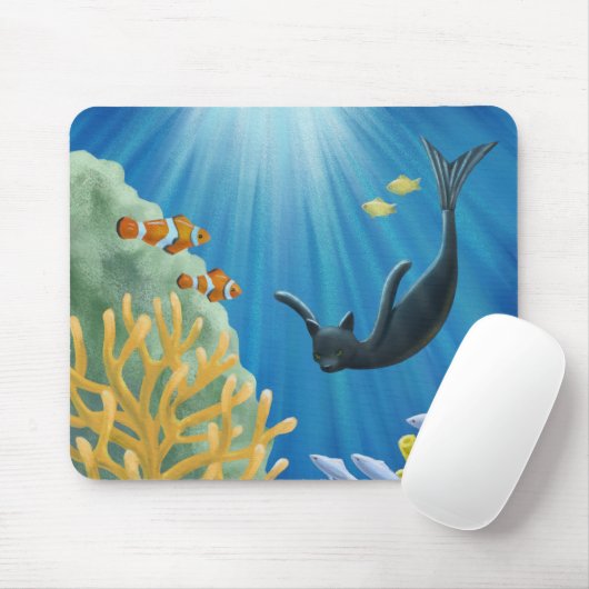 Cat Mermaid Mousepad (Mit Mouse)
