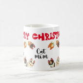 Cat Merry Christmas Kaffeetasse (Mittel)