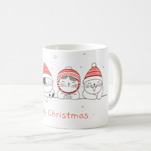 Cat Merry Christmas Kaffeetasse
