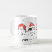Cat Merry Christmas Kaffeetasse (Vorderseite Links)