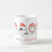 Cat Merry Christmas Kaffeetasse (Mittel)
