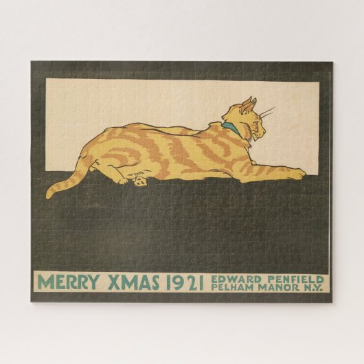 Cat Merry Xmas, 1921 Puzzle (Horizontal)