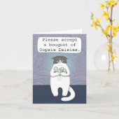 Cat Mess Entschuldigung Cat Accident Oopsie Sorry Karte (Gelbe Blume)