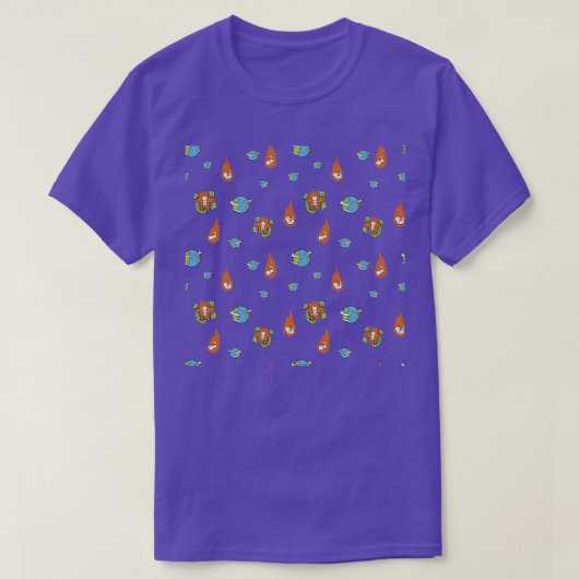 Cat Meteor Pattern von Tobe Fonseca T-Shirt (Design vorne)