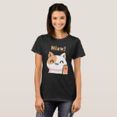 Cat Miaw-Kitty-Niedlich Cat-Funny T-Shirt (Vorne ganz)