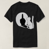 Cat Middle Finger Cat Statement Funny Middle Finge T-Shirt (Design vorne)