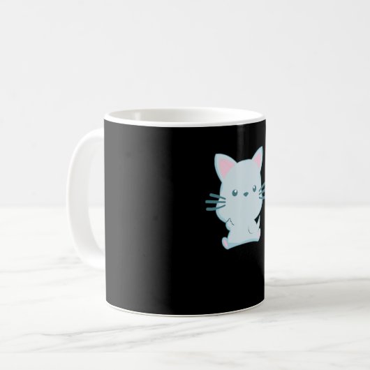 Cat Middle Finger Kaffeetasse (Vorderseite Links)