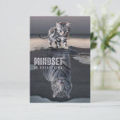 Cat Mindset ist alles Dankeskarte (Stehend Vorderseite)