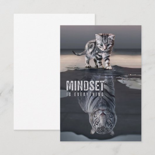 Cat Mindset ist alles Dankeskarte (Vorne/Hinten)