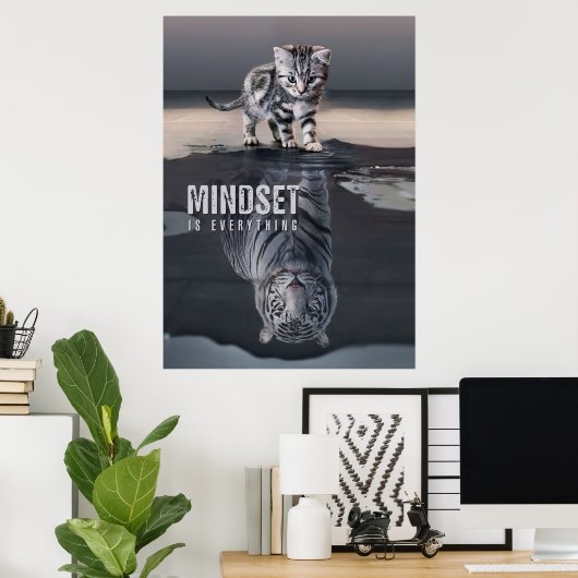 Cat Mindset ist alles Poster (Heimbüro)