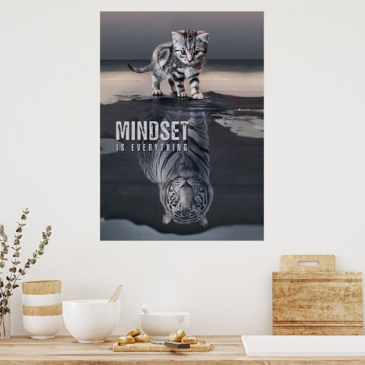 Cat Mindset ist alles Poster (Küche)