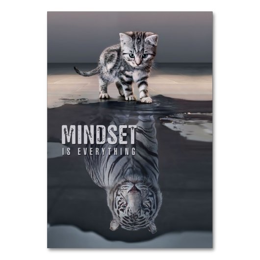 Cat Mindset ist alles Tischnummer (Vorderseite)