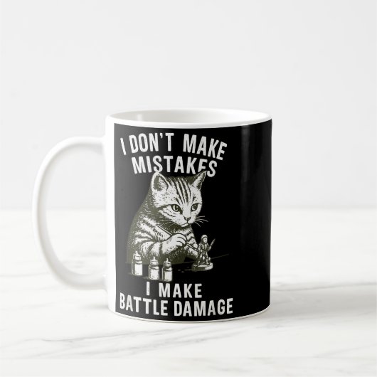 Cat Miniature Painter Battle Damage Funny Miniatur Kaffeetasse (Links)