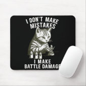 Cat Miniature Painter Battle Damage Funny Miniatur Mousepad (Mit Mouse)