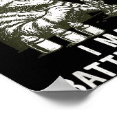 Cat Miniature Painter Battle Damage Funny Miniatur Poster (Ecke)