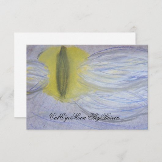 Cat Mit Augen Moon Canvas Print (Vorne/Hinten)