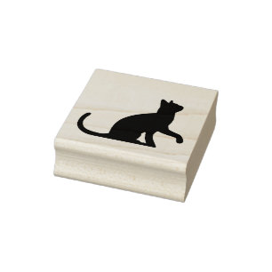 Cat mit einer Paw Up Art Briefmarke Gummistempel