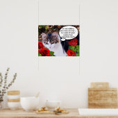 CAT MIT ROTE ROSEN POSTER (Küche)