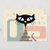 Cat Mitte des Jahrhunderts Moderne Ankündigung (Vorne/Hinten)