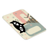 Cat Mitte des Jahrhunderts Moderne Magnet (Rechte Seite)