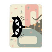 Cat Mitte des Jahrhunderts Moderne Magnet (Vertikal)