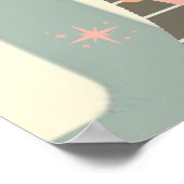 Cat Mitte des Jahrhunderts Moderne Poster (Ecke)