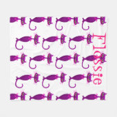 Cat Mitte des Jahrhunderts niedlich gürtelweise li Fleecedecke (Vorderseite (Horizontal))