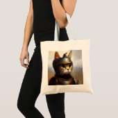 Cat Mittelalterlicher Ritter Tragetasche (Vorderseite (Produkt))
