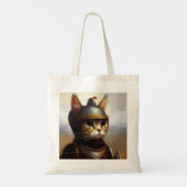 Cat Mittelalterlicher Ritter Tragetasche (Rückseite)