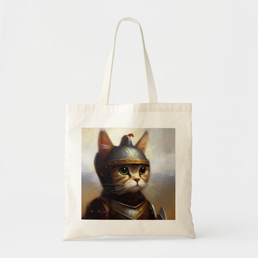 Cat Mittelalterlicher Ritter Tragetasche (Vorne)