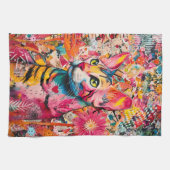 Cat Mixed Mixed Paper Collage Kitchen Towel Geschirrtuch (Horizontal)