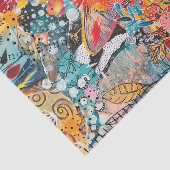 Cat Mixed Mixed Paper Collage Seidenpapier (Ausschnitt)