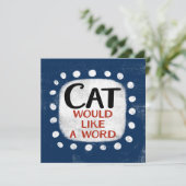 Cat möchte eine Word-Grußkarte Karte (Stehend Vorderseite)