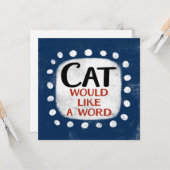 Cat möchte eine Word-Grußkarte Karte (Vorderseite/Rückseite Beispiel)